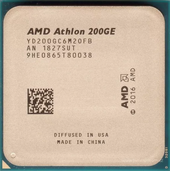 Procesador gamer AMD Athlon 200GE YD200GC6FBBOX de 2 núcleos y 3.2GHz de frecuencia con gráfica integrada
