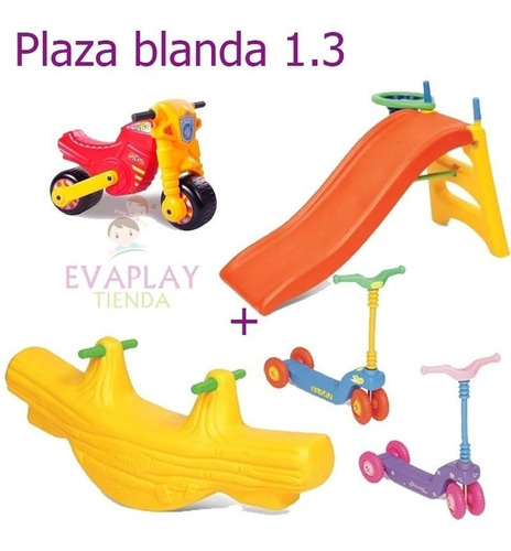 Plaza Blanda 1.3 (moto Rondi+subeibaja+monopatin+tobogan)