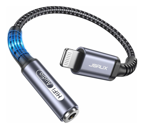 Adaptador Mfi Lightning A 3.5mm Hembra Auricular Jack Jsaux 