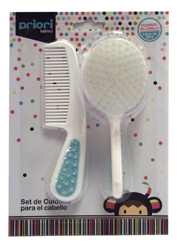 Set De Cepillo + Peine Cuidados Para Bebes Priori Pp1524 +0m