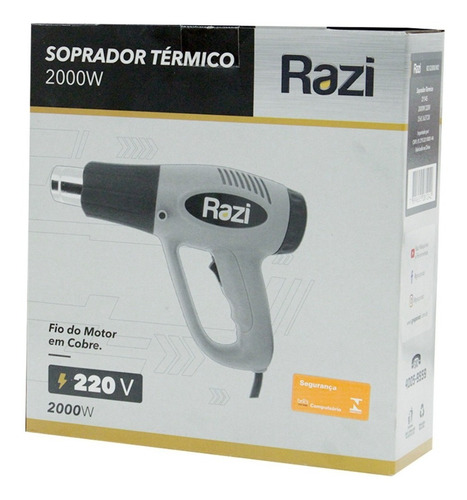 Soprador Térmico Ar Quente 1500/2000w 300 À 550°c Razi