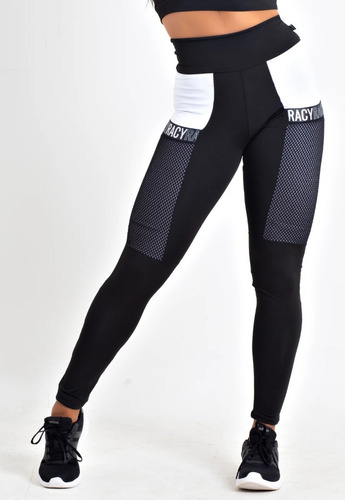 Calça Preta Legging Cintura Alta Bolso Com Elastico