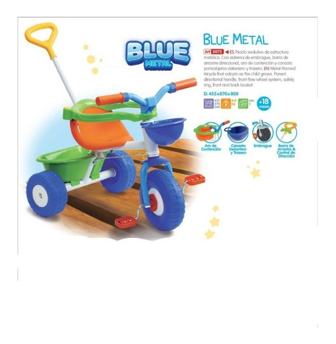 Triciclo Rondi blue metal - Azul