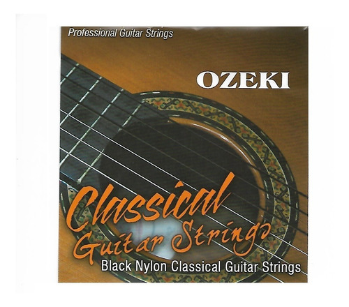 Cuerdas Ozeki Guitarra Clasica Nylon Negras Bajos En Bronce