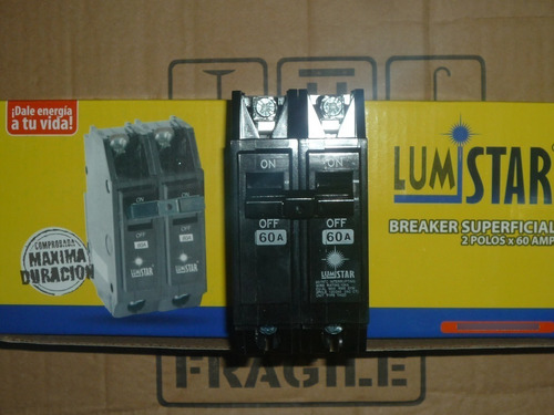 Breaker Superficial 2x60 Amp Lumistar