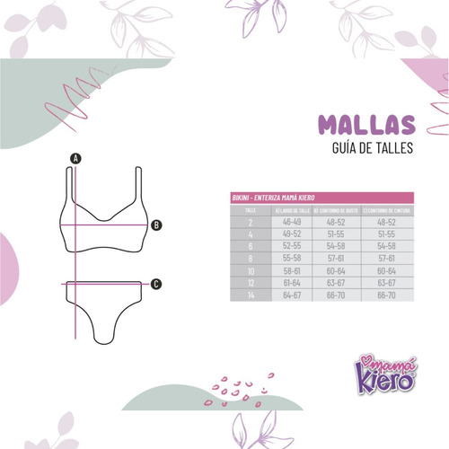 Imagen 4 de 7 de Malla Bikini Niña Top Y Culotte De Unicornios Kiero 4219