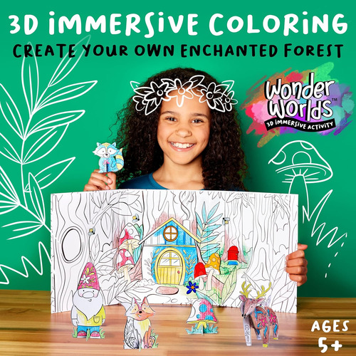 Creatividad Para Niños Wonder Worlds 3d Coloring Craft Ki...