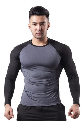 Camiseta De Gran Tamaño Para Hombre, Manga Larga, De Compres