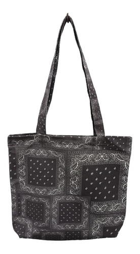 Bolso Tote Bag Gabardina Estampado Moda Urbana Mujer