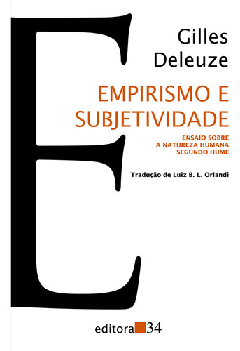 Empirismo e subjetividade, de Deleuze, Gilles. Coleção Trans Editorial Editora 34 Ltda., capa mole em português, 2012