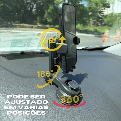 Suporte Veicular Carro Painel E Parabrisas Automotivo Mesa Retrovisor Universal Fixa Forte Ventosa Gira 360 Smartphone Apoio Para Celular Mk3 Parts