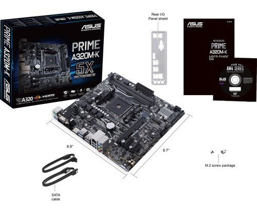 Placa Mãe Asus Prime A320m-k/br Am4 Ddr4 Bios Atualizada