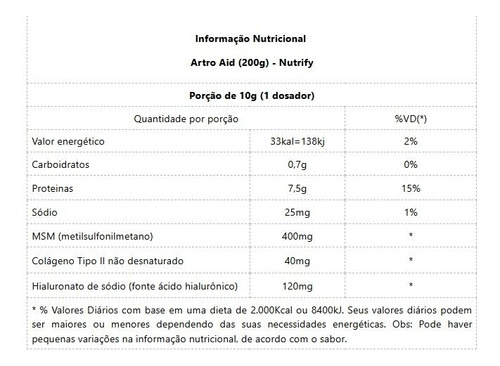 Artro Aid (200g) Laranja Laranja
