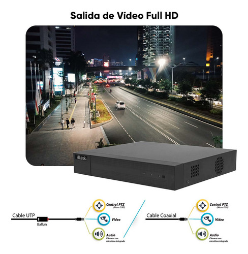 Hilook Dvr 16 Canales Turbohd + 16 Canales Ip De 5 Megapíxel Reales Y 3k Reales Soporta Audio Por Coaxitron Con 2 Bahías De Disco Duro Y Salida En Full Hd Modelo Dvr-216u-m2