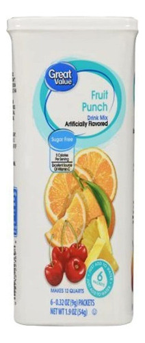 Fruit Punch Bebida Mezclar 19 Oz - 6 Paque