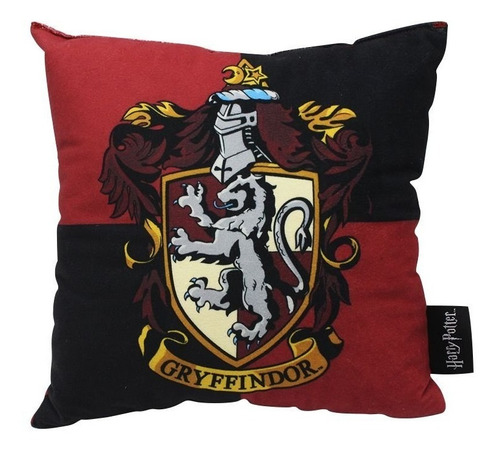 Almofada Veludo Casas Hogwarts Griffinória | Harry Potter Cor Vermelho Desenho do tecido Liso
