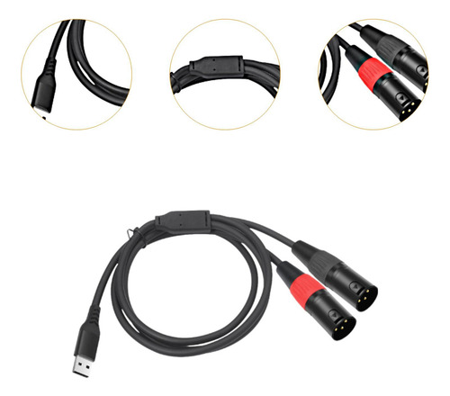 Usb A 2 Xlr Cabo Masculino Usb A Para Dobrar Xlr Cabo 3m