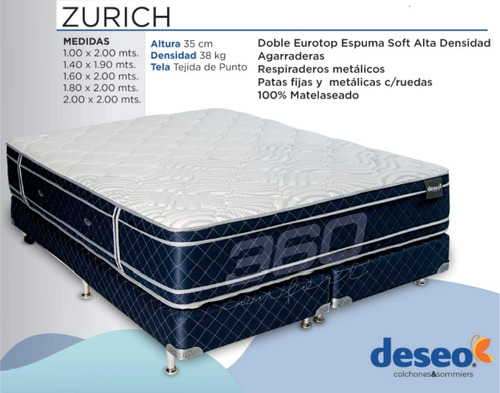 Sommier Deseo Zurich - King Size 200x200x35