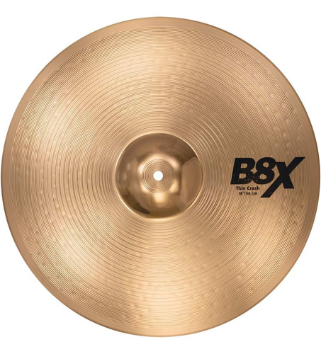 Platillo Sabian B8x Thin Crash De 18 Pulgadas Bronce