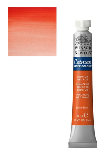 Acuarela Winsor & Newton Cotman 8ml Rojo Cadmio