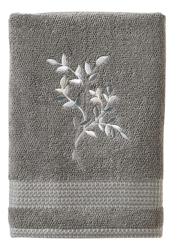 Skl Home By Saturday Ltd. Toalla De Baño Artful Leaves, Gris