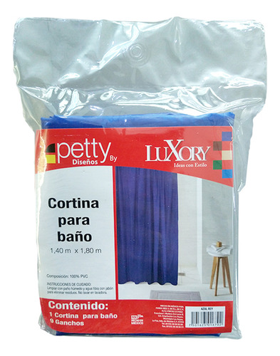 Cortina Para Baño 1.40 X 1.80 Colores Lisos 2 Piezas