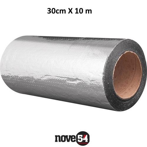 Imagem 3 de 3 de 2pç Fita Adesiva Impermeável Asfaltica 30cm X10m Nove54 Alum