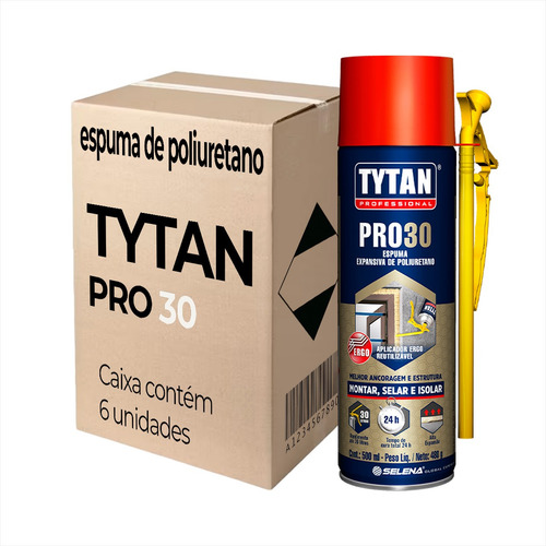 Espuma Expansiva Pro30 Fixação E Vedação De Ar Condi - 6 Und