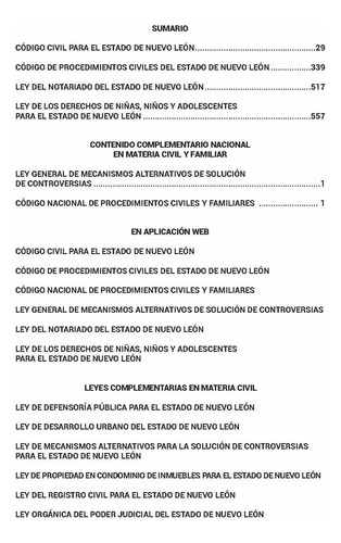 Legislación Esencial Civil Y Familiar De Nuevo León 2025. Código Civil Y De Procedimientos Civiles Del Estado De Nuevo León. Código Nacional De Procedimientos Civiles Y Familiares. Acceso Web App