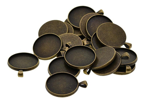 20pcs 30mm Bandejas De De Cabujón En Ajuste De Bronce