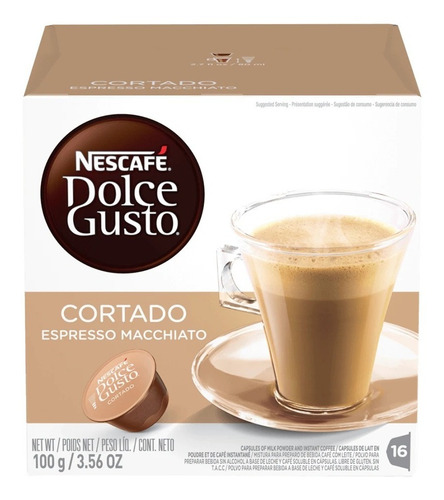 Dolce Gusto Cortado Espresso Caja X 16 U Nescafé (pack X3)