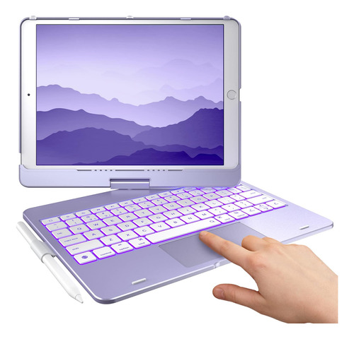 Funda C/teclado Typecase iPad 2021 9g 10.2inch Purple