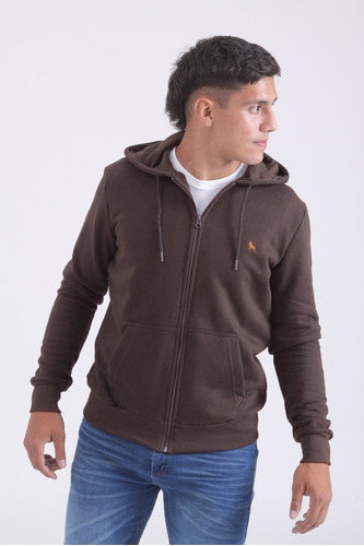 Campera Hombre Bravo Jeans De Algodón Chocolate T. S Al 4xl