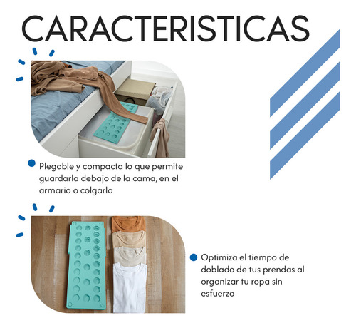 Tabla Doblador Plegable Manual Para Ordenar Camisetas DILER Tablero De Plástico Organizador De Ropa Infantil Para Lavandería Compacta Color Menta