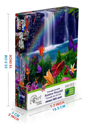Rompecabezas Wuundentoy Premium Edition 500 pzas, Cascada Arcoiris