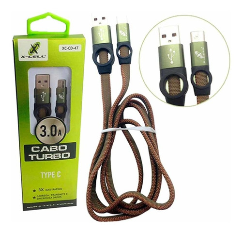 Cabo Turbo Usb X Tipo C 3.0a 