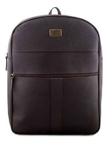 Mochila Bolsa Mujer Laptop Impermeable Backpack Piel Yayas Color Café Oscuro