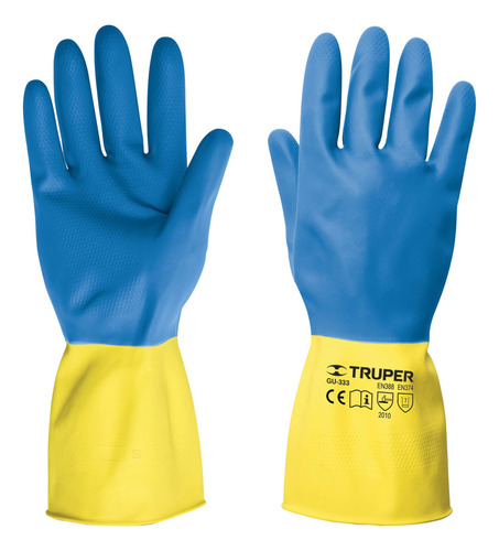 Guantes De Látex Reforzados Para Limpieza Grandes Truper