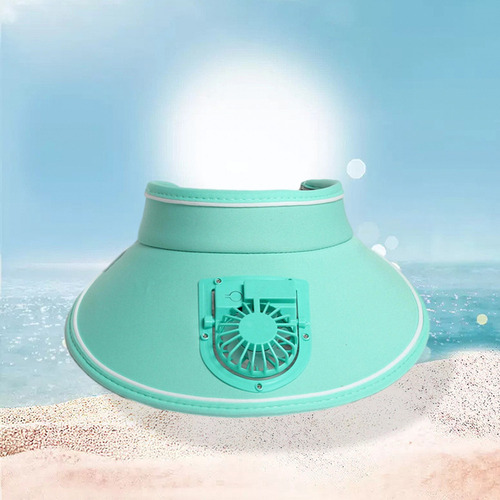 Sombrero Para El Sol Con Ventilador De Carga Usb A La Moda,
