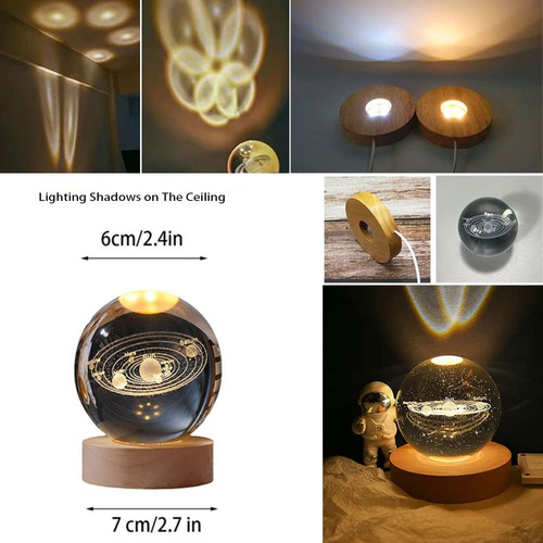 Nuevo Luz De Bola De Cristal Grabada Navideña, Tema Del