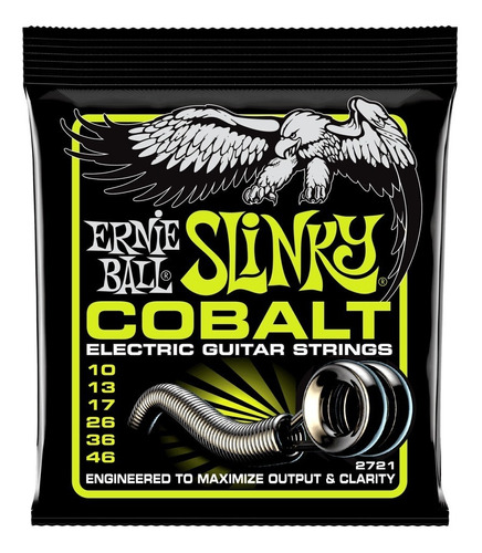 Cuerdas Ernie Ball (2721) Cobalt Slinky 10-46 + Uña Gratis