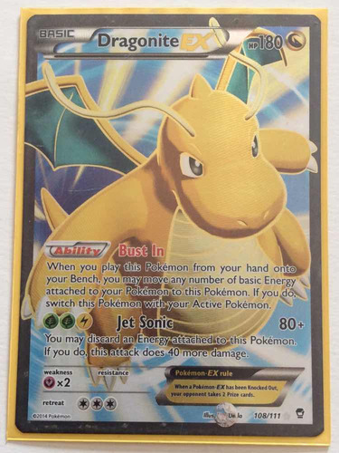 Pokémon Tcg Dragonite Ex 108/111 Full Art