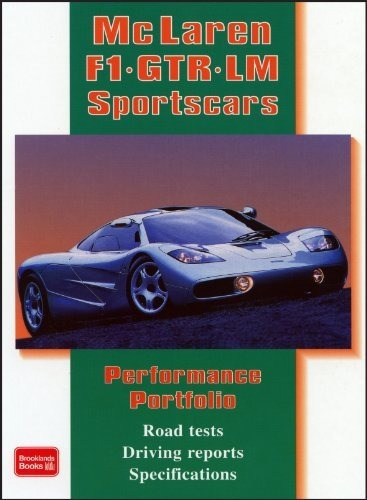 Mclaren F1, Gtr, Lm Sportscars Performance Portfolio, De R. M. Clarke. Editorial Brooklands Books Ltd En Inglés