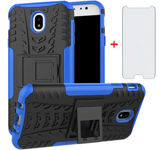 Funda Para Samsung Galaxy J7 Pro - Negra/azul + Protector