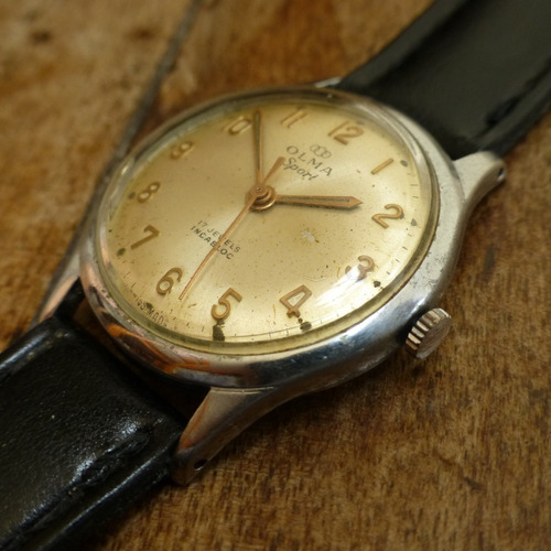 Imagen 2 de 6 de Olma Sport 50's Reloj Antiguo Cuerda Vintage Retro R 1421swt