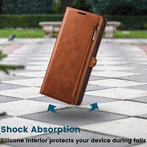 Imagen 7 de 9 de Funda Suanpot Para iPhone 14 Pro Max Cuero Wallet Brown