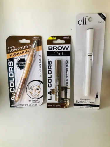 Kit Maquiagem Importada Lapis Delineador Gel Sobrancelha - R$ 105,00