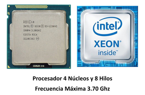 Procesador Intel Xeon E3-1230v2 4n 8h 3.7g Igual A Un I7