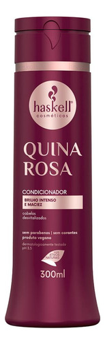 Kit Shampoo E Condicionador Quina Rosa Brilho Haskell 300ml
