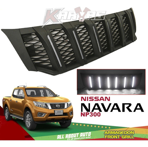 Imagen 2 de 5 de Máscara Nissan Np 300 + Full Led Front Grill 2016-21 Karvas